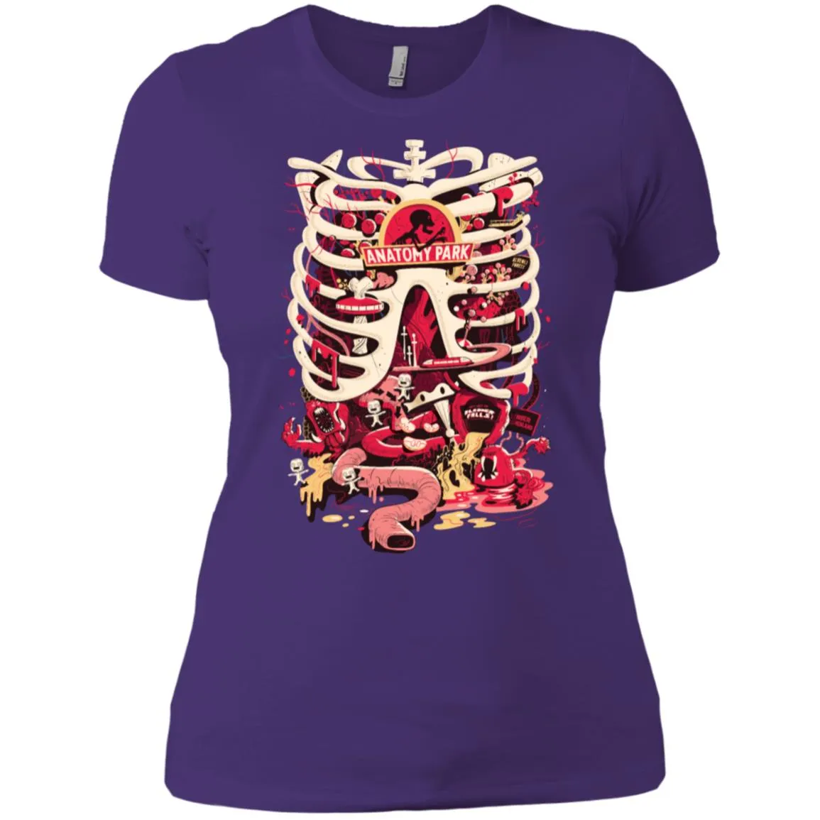 Rick And Morty Anatomy Park Skeleton Women T-Shirt