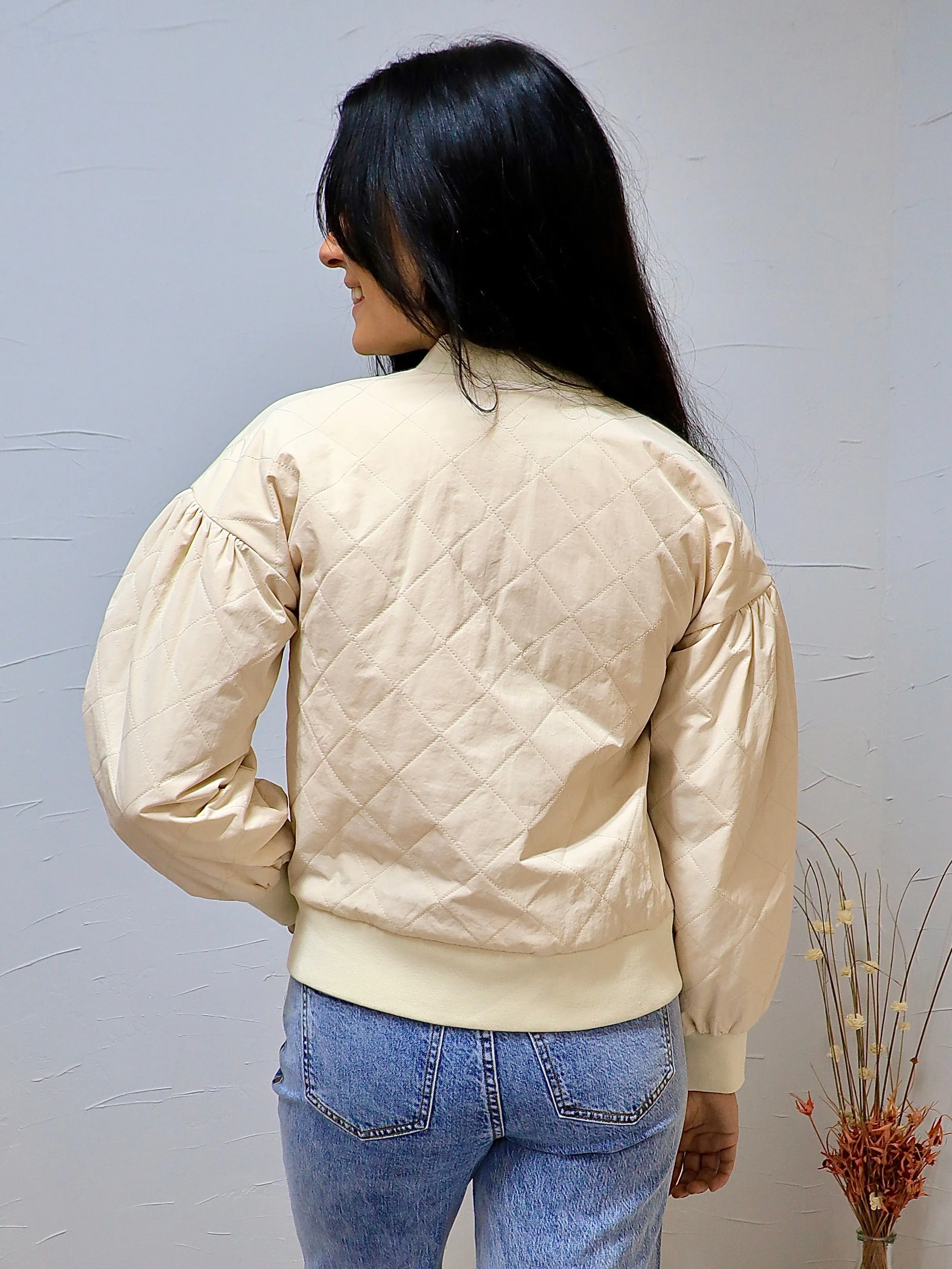 Rose's Quilted Bomber Jacket