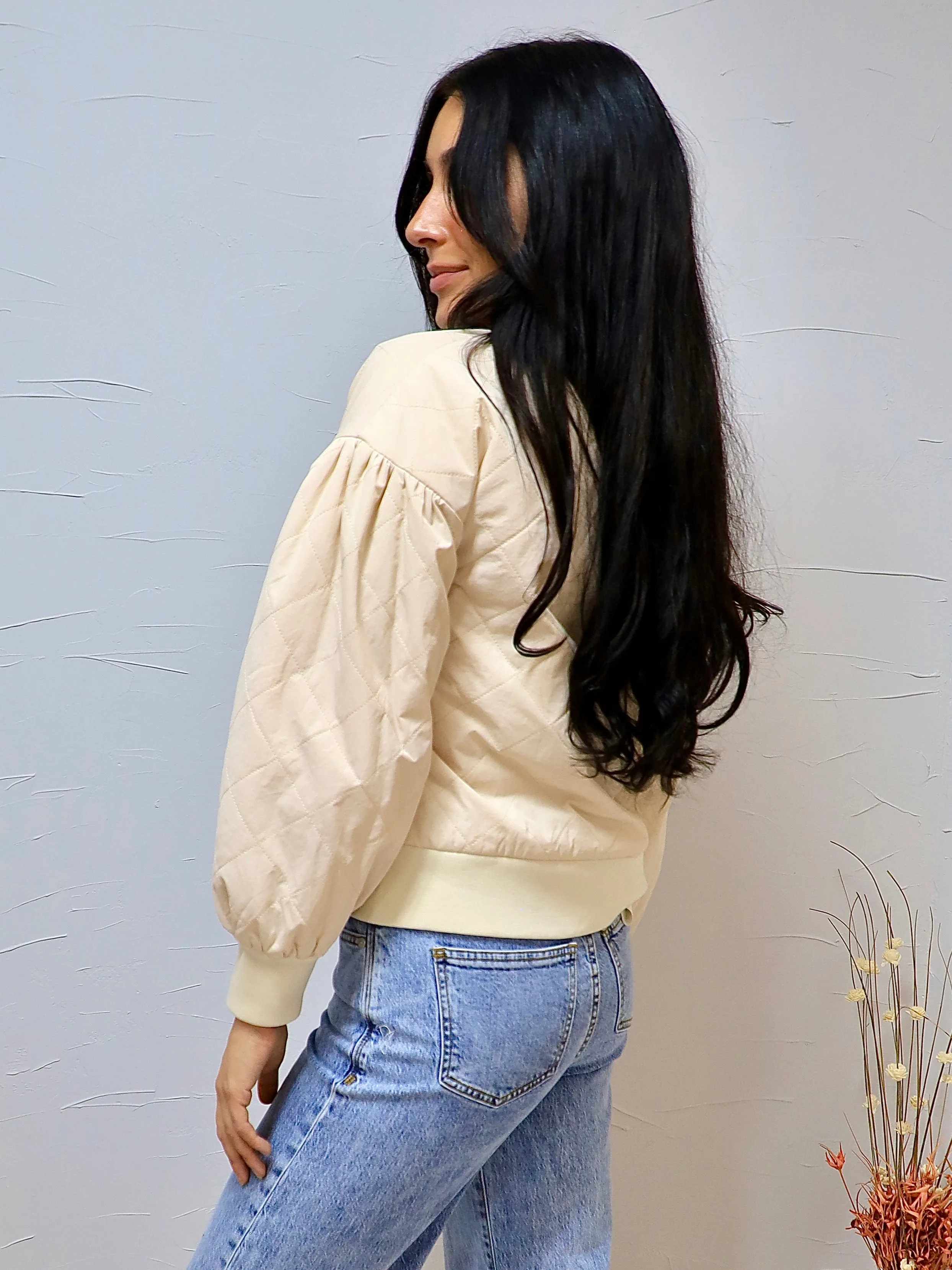 Rose's Quilted Bomber Jacket