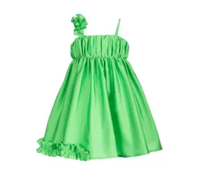 Ruffled Satin Dress