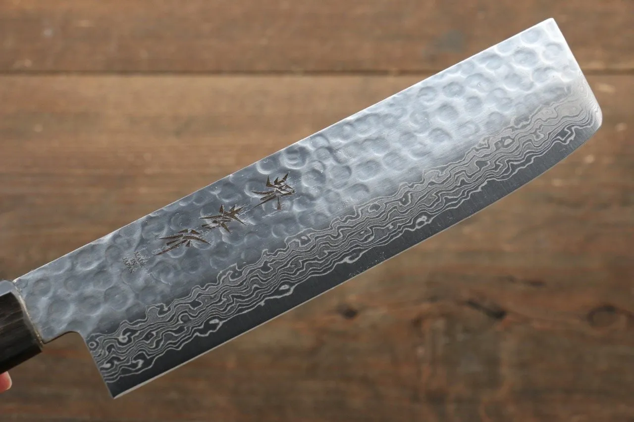 Sakai Takayuki 45 Layer Damascus AUS10 Nakiri Japanese Chef Knife 160mm with Magnolia Handle