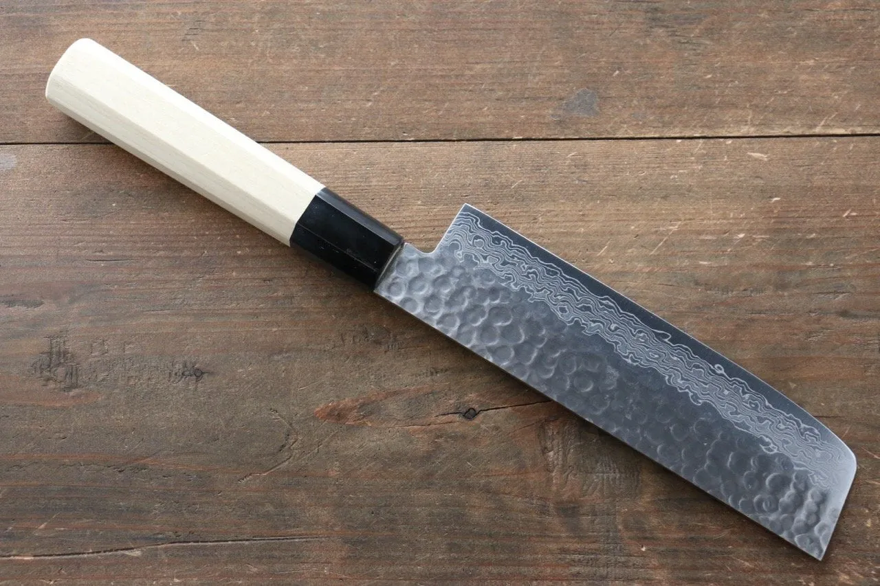 Sakai Takayuki 45 Layer Damascus AUS10 Nakiri Japanese Chef Knife 160mm with Magnolia Handle