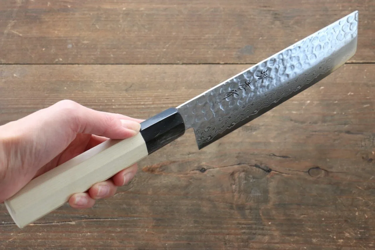 Sakai Takayuki 45 Layer Damascus AUS10 Nakiri Japanese Chef Knife 160mm with Magnolia Handle