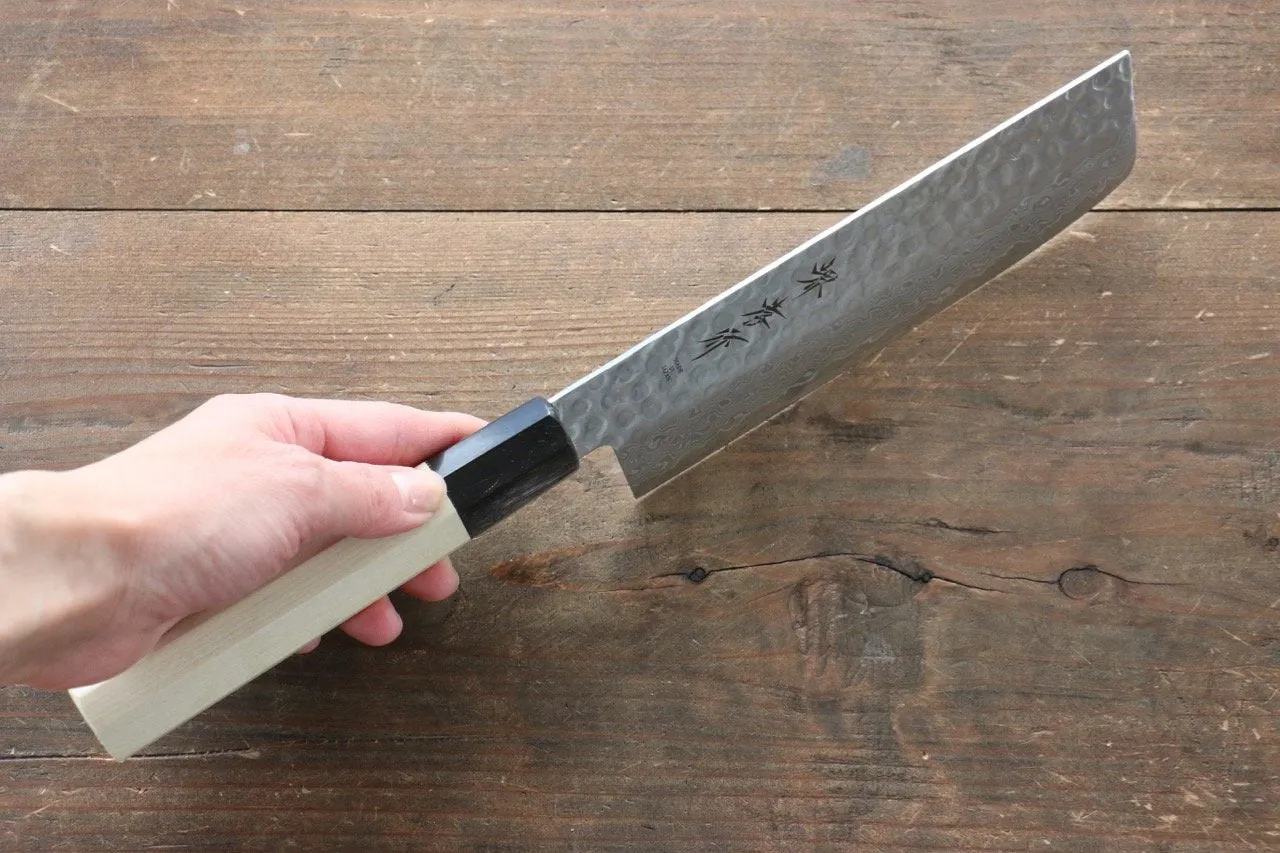 Sakai Takayuki 45 Layer Damascus AUS10 Nakiri Japanese Chef Knife 160mm with Magnolia Handle