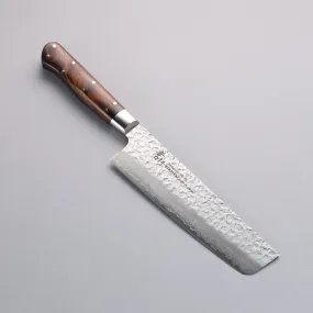 Sakai Takayuki VG10 33 Layer Damascus Nakiri  160mm Desert Ironwood(Sugihara model) Handle