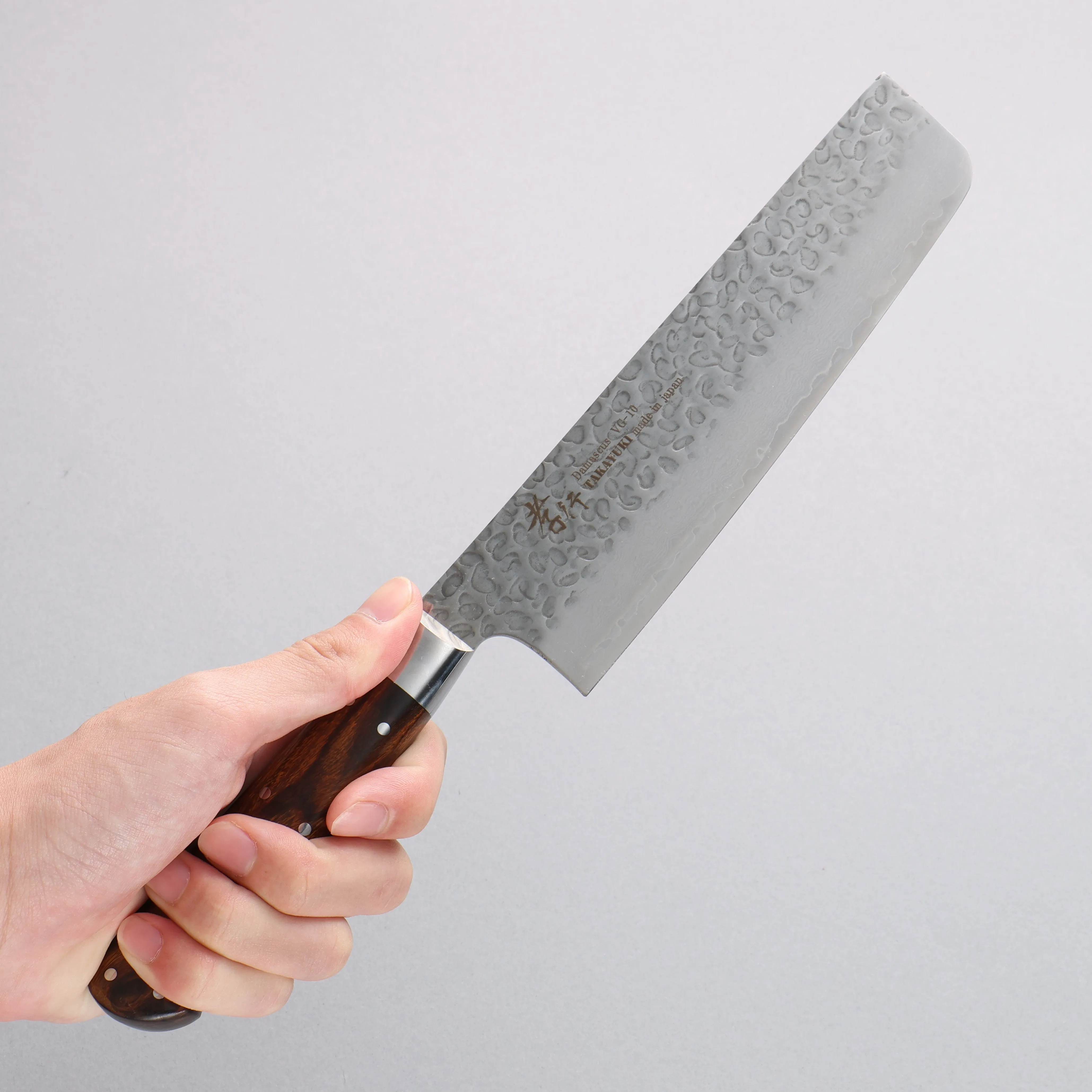 Sakai Takayuki VG10 33 Layer Damascus Nakiri  160mm Desert Ironwood(Sugihara model) Handle