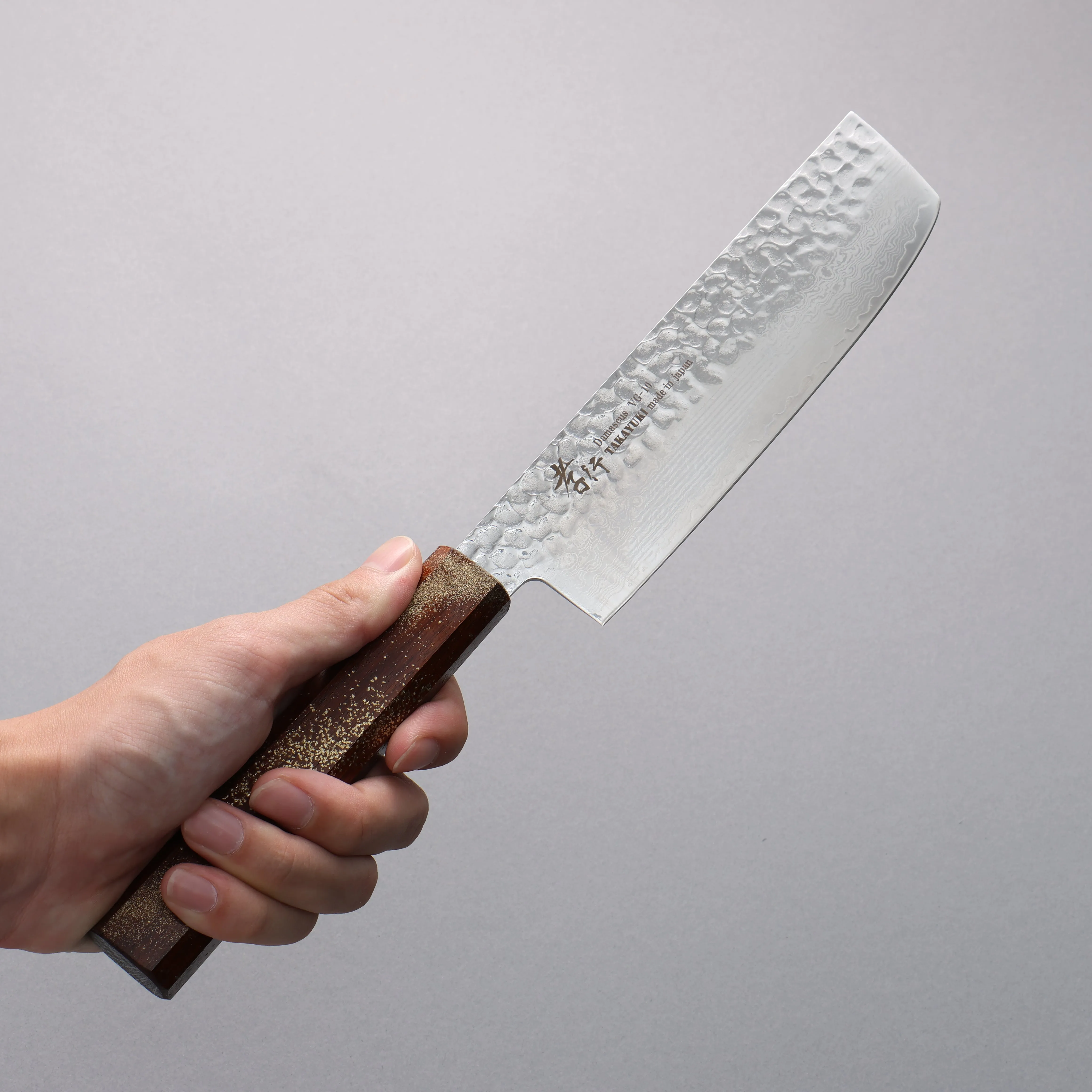 Sakai Takayuki VG10 33 Layer Damascus Nakiri 160mm Live oak Lacquered (Seiren) Handle