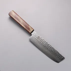 Sakai Takayuki VG10 33 Layer Damascus Nakiri 160mm Live oak Lacquered (Seiren) Handle