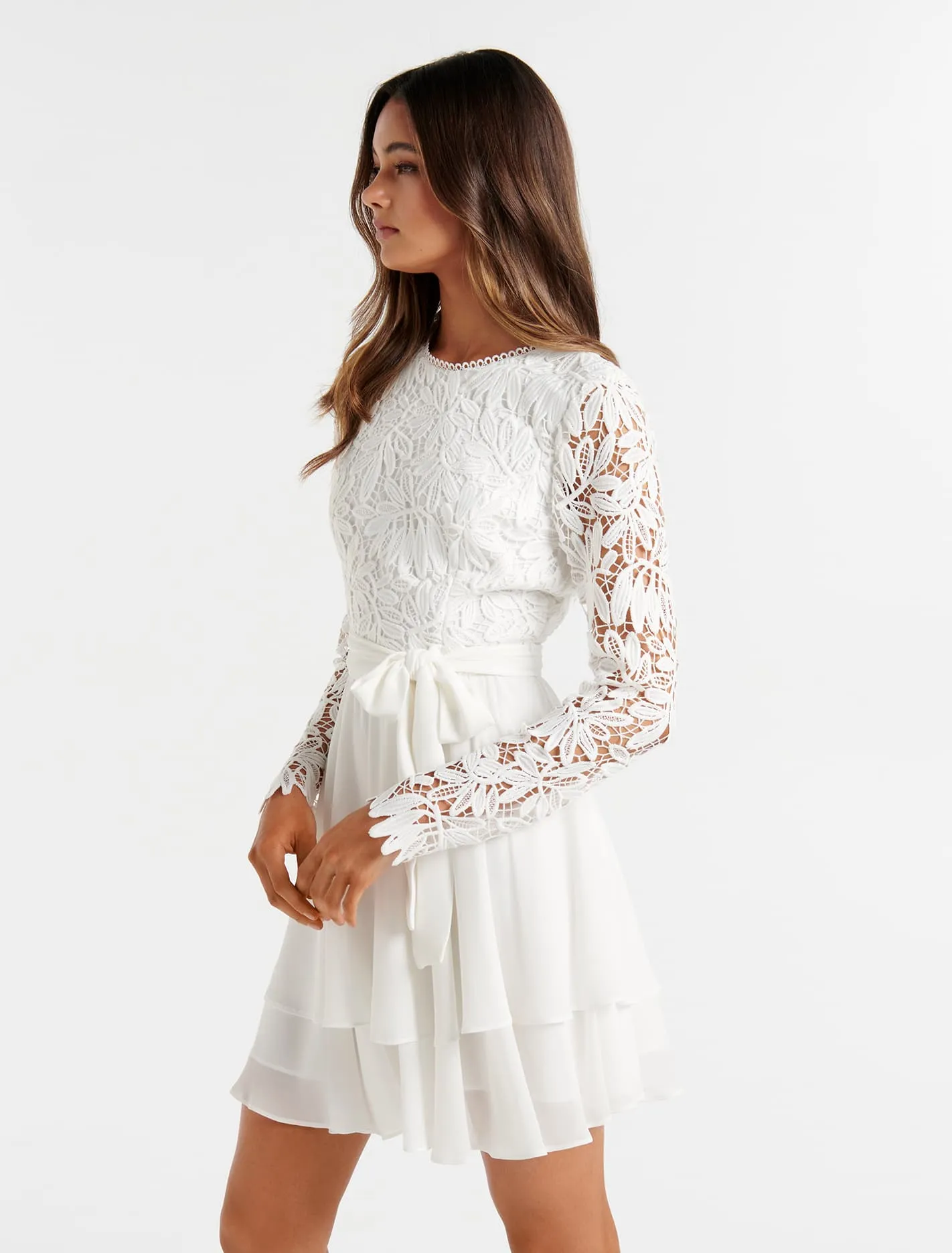 Sansa Lace 2 In 1 Skater Mini Dress