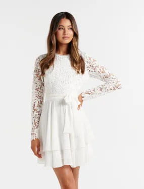 Sansa Lace 2 In 1 Skater Mini Dress