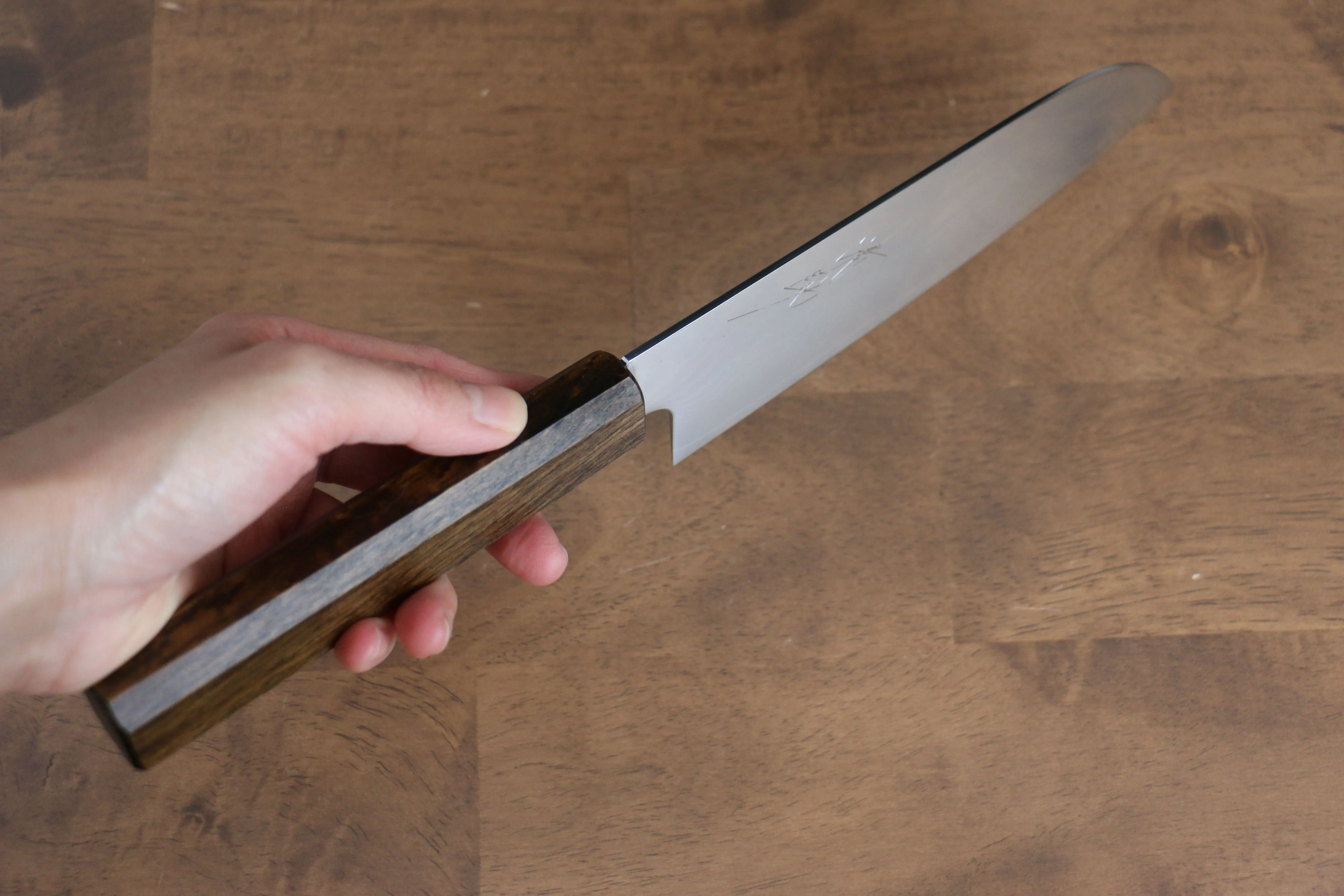 Seisuke VG10 63 Layer Damascus Santoku 170mm Oak Handle