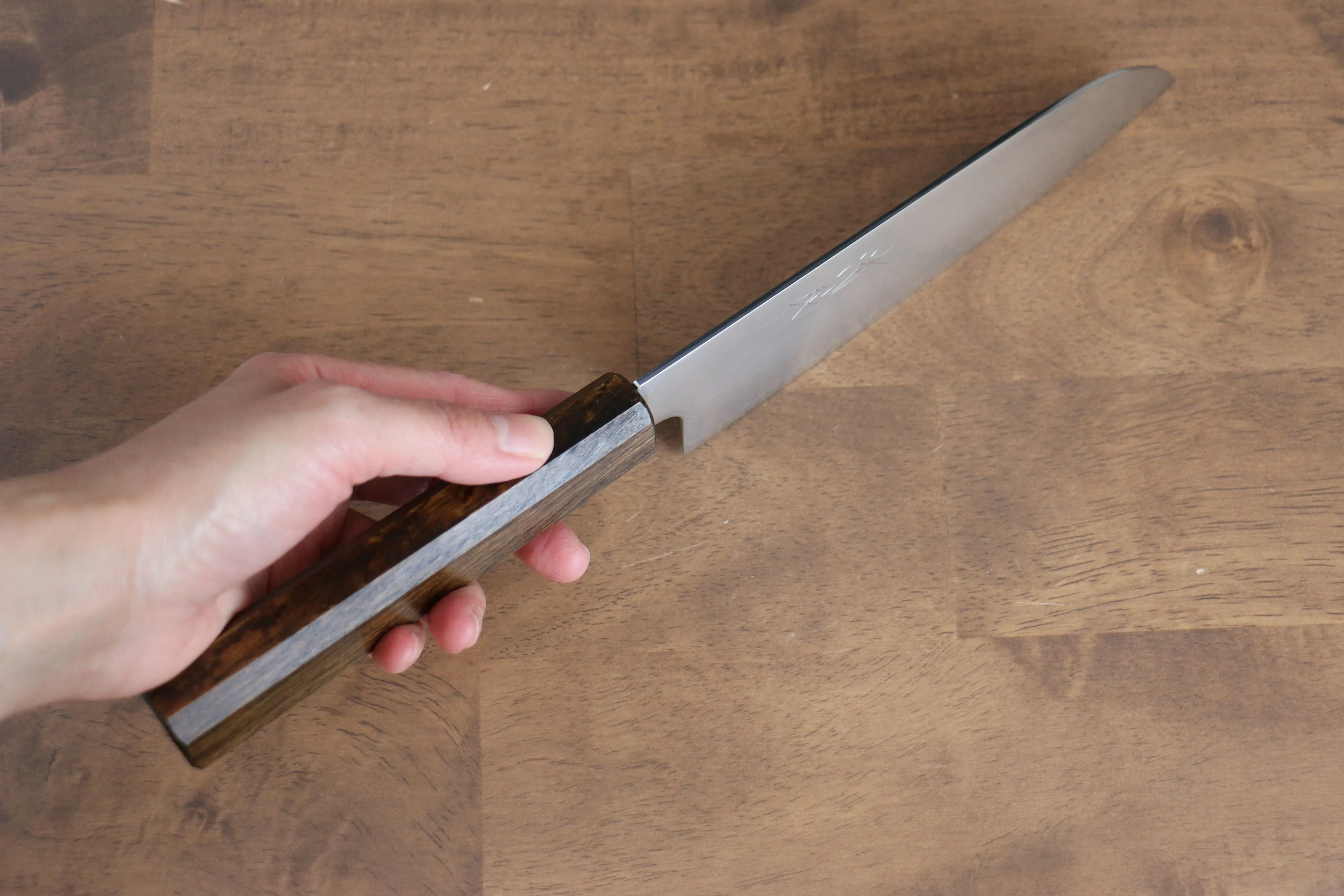 Seisuke VG10 63 Layer Damascus Santoku 170mm Oak Handle