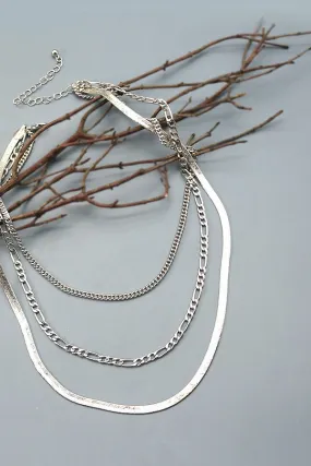 Silver Multi Layer Necklace