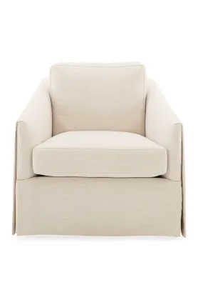 Skirted Swivel Chair | Caracole Casual Affair