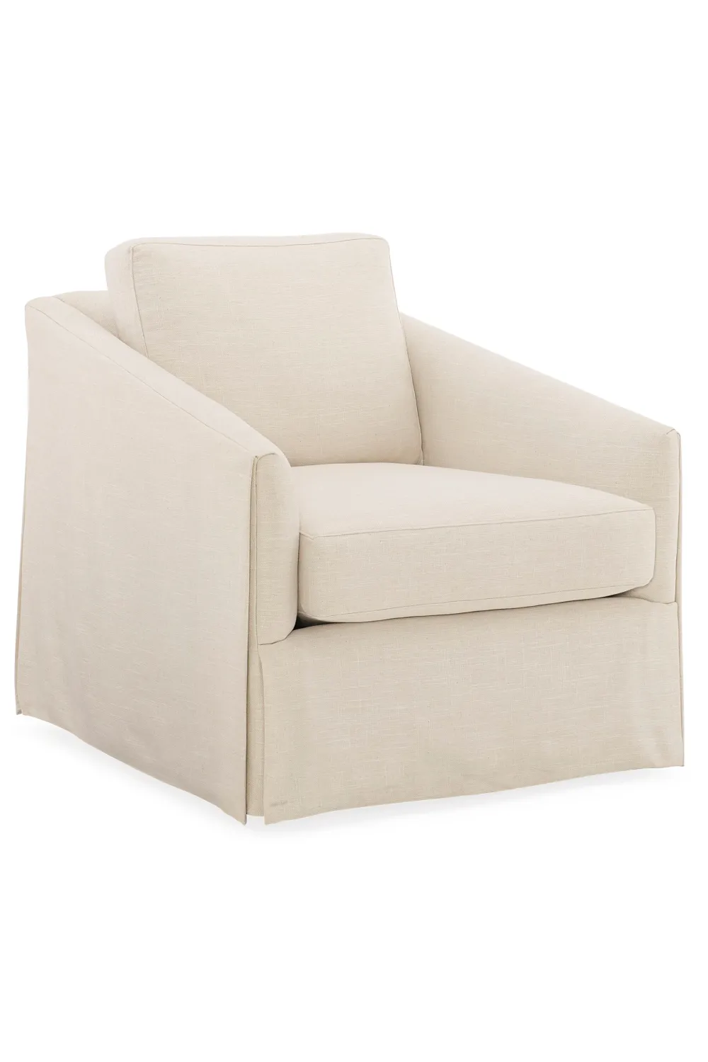 Skirted Swivel Chair | Caracole Casual Affair