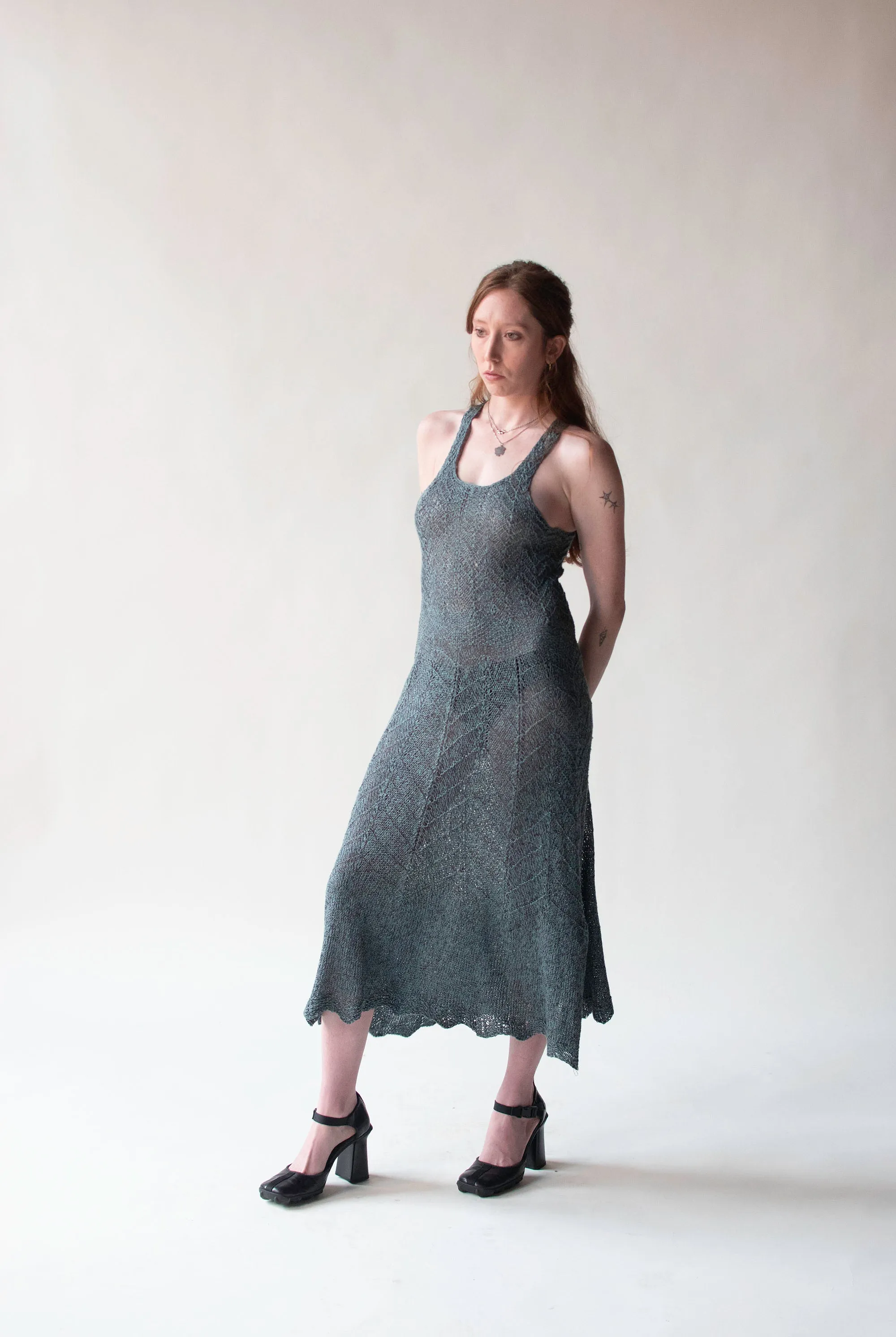 Slate Blue Knit Dress | Lotte Gabole