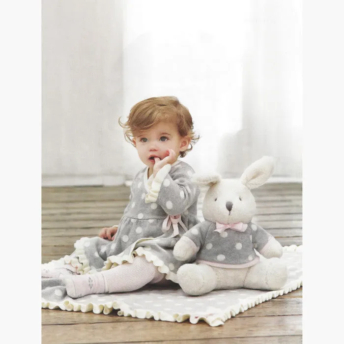 Soft Bedtime Plush Bunny in Cotton Grey Knit