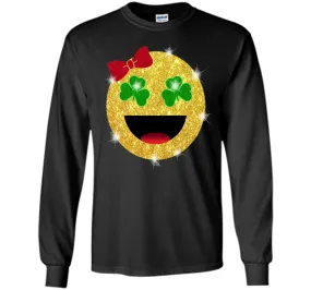 St. Patrick's Day Emoji T-Shirt for Girls and Women