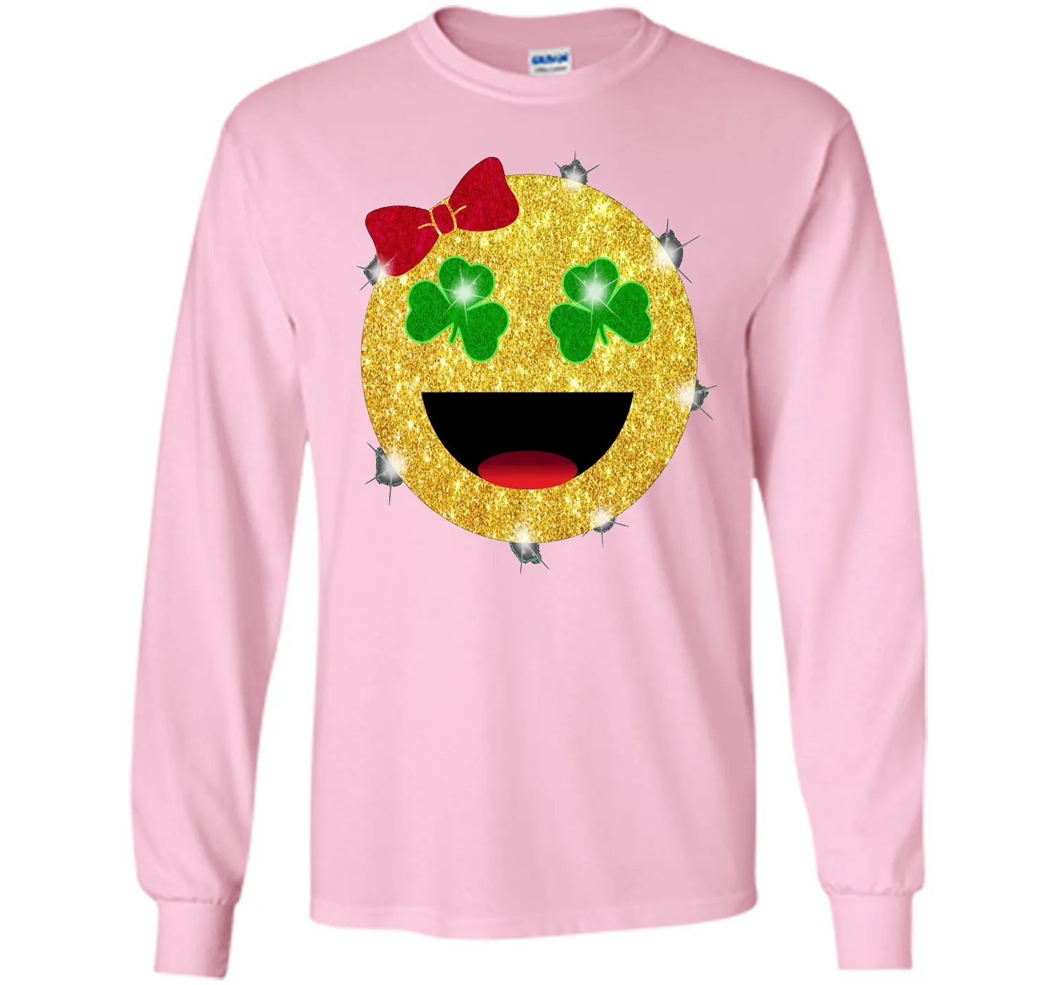 St. Patrick's Day Emoji T-Shirt for Girls and Women