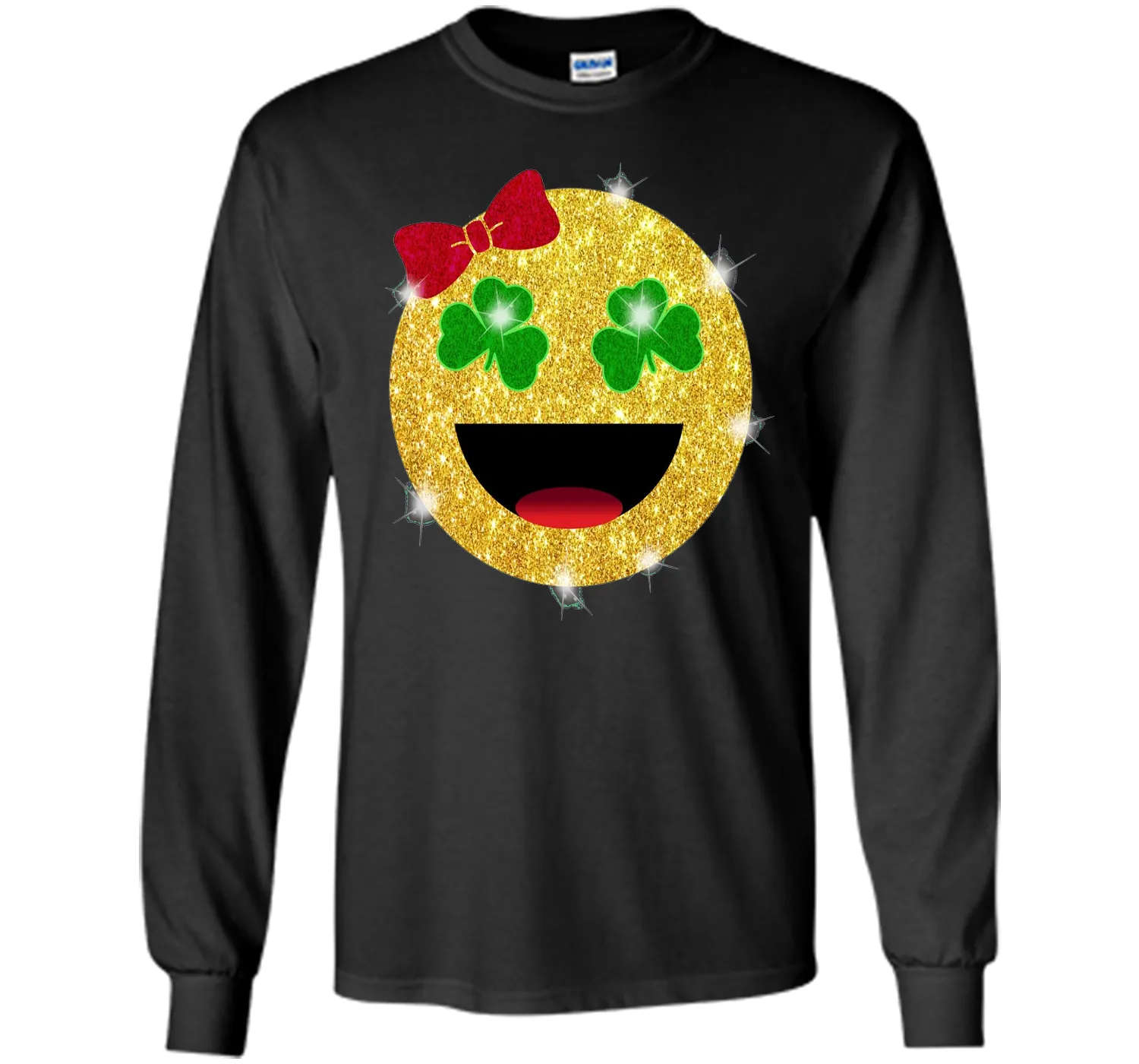 St. Patrick's Day Emoji T-Shirt for Girls and Women