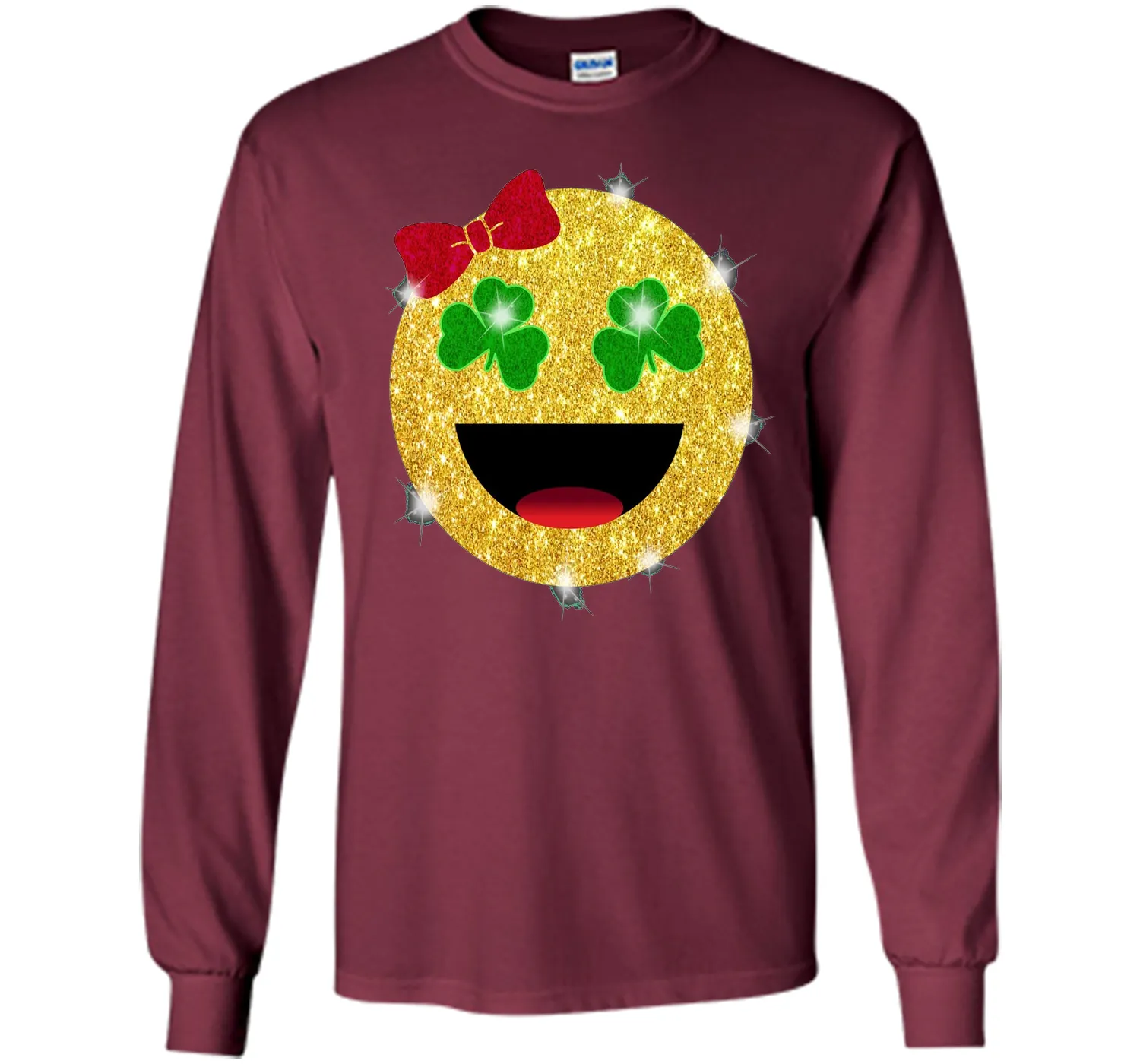 St. Patrick's Day Emoji T-Shirt for Girls and Women