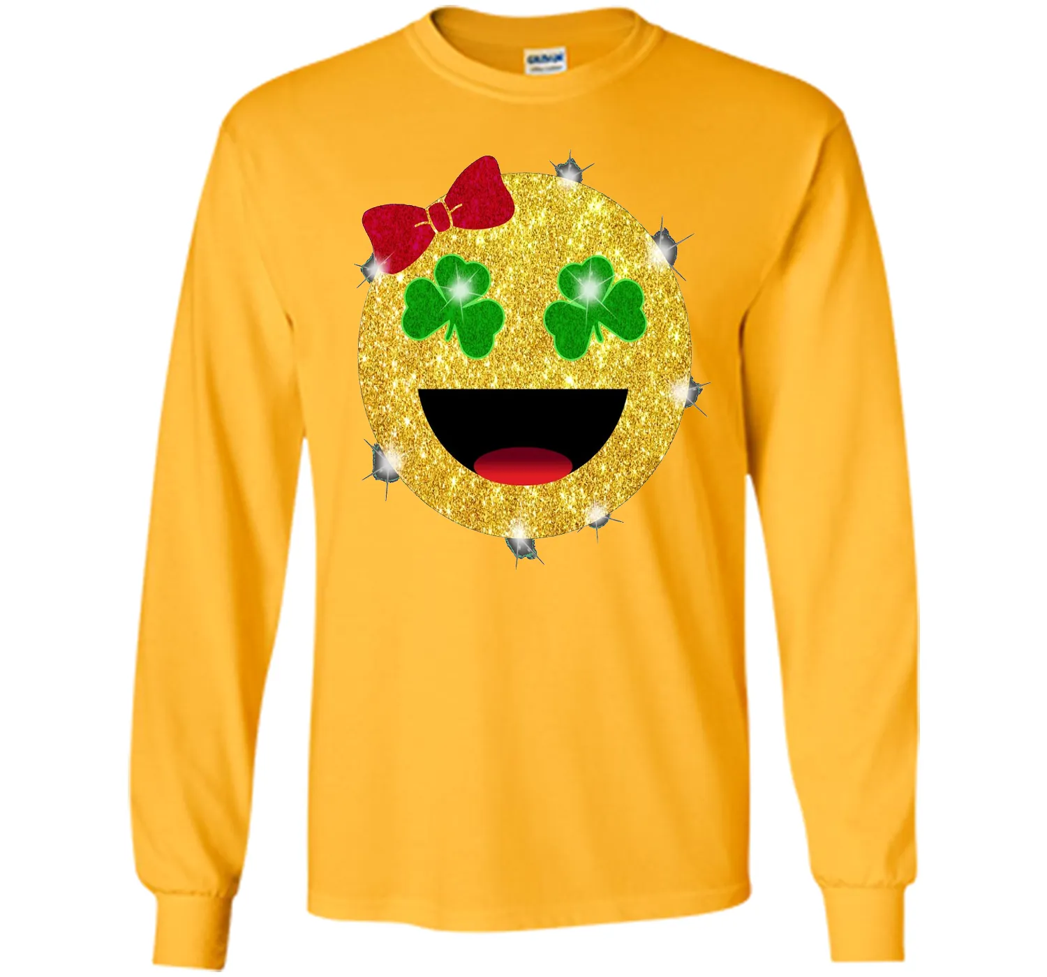 St. Patrick's Day Emoji T-Shirt for Girls and Women