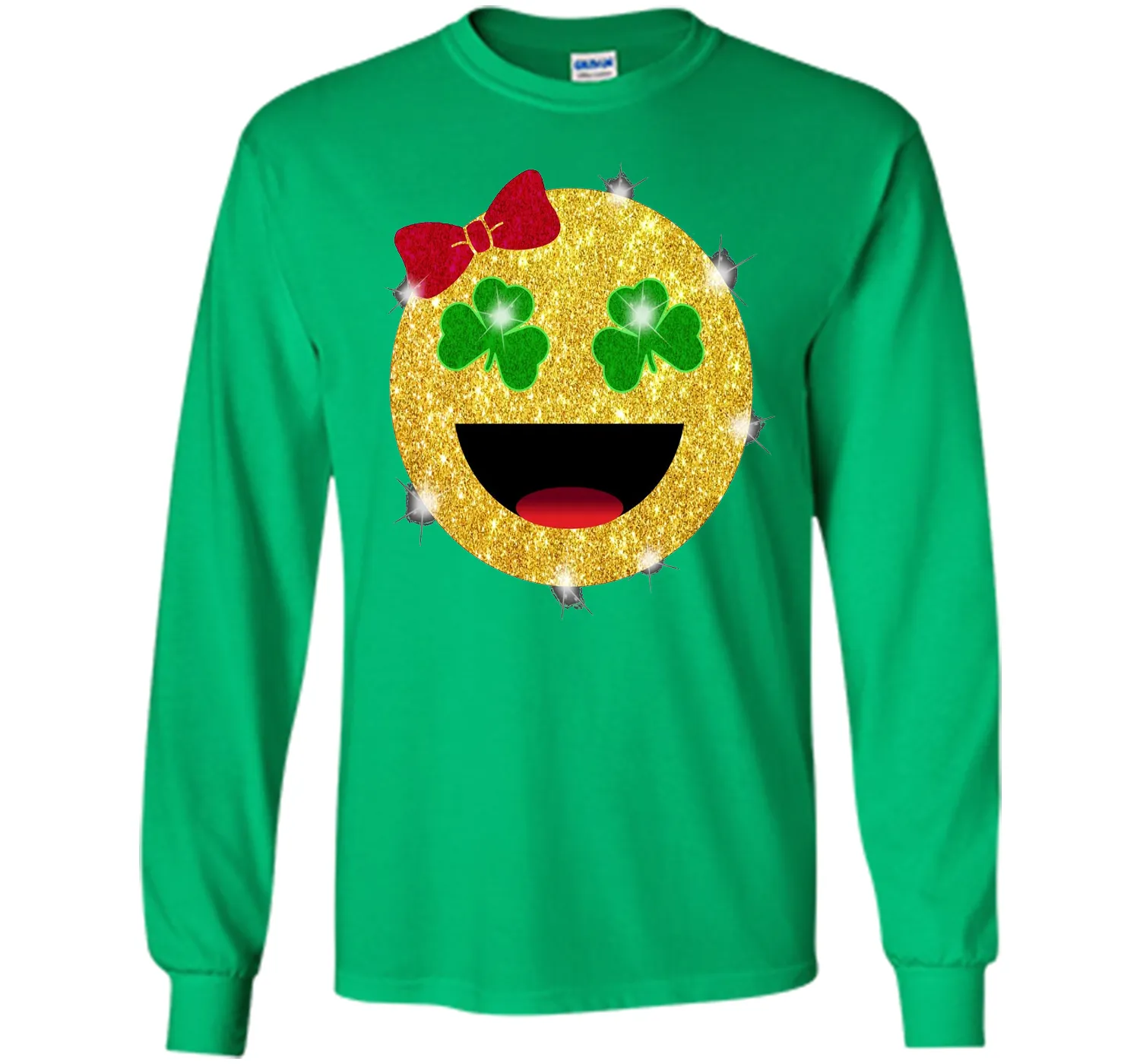 St. Patrick's Day Emoji T-Shirt for Girls and Women