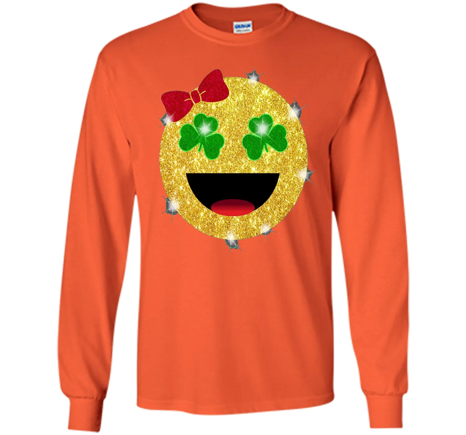 St. Patrick's Day Emoji T-Shirt for Girls and Women