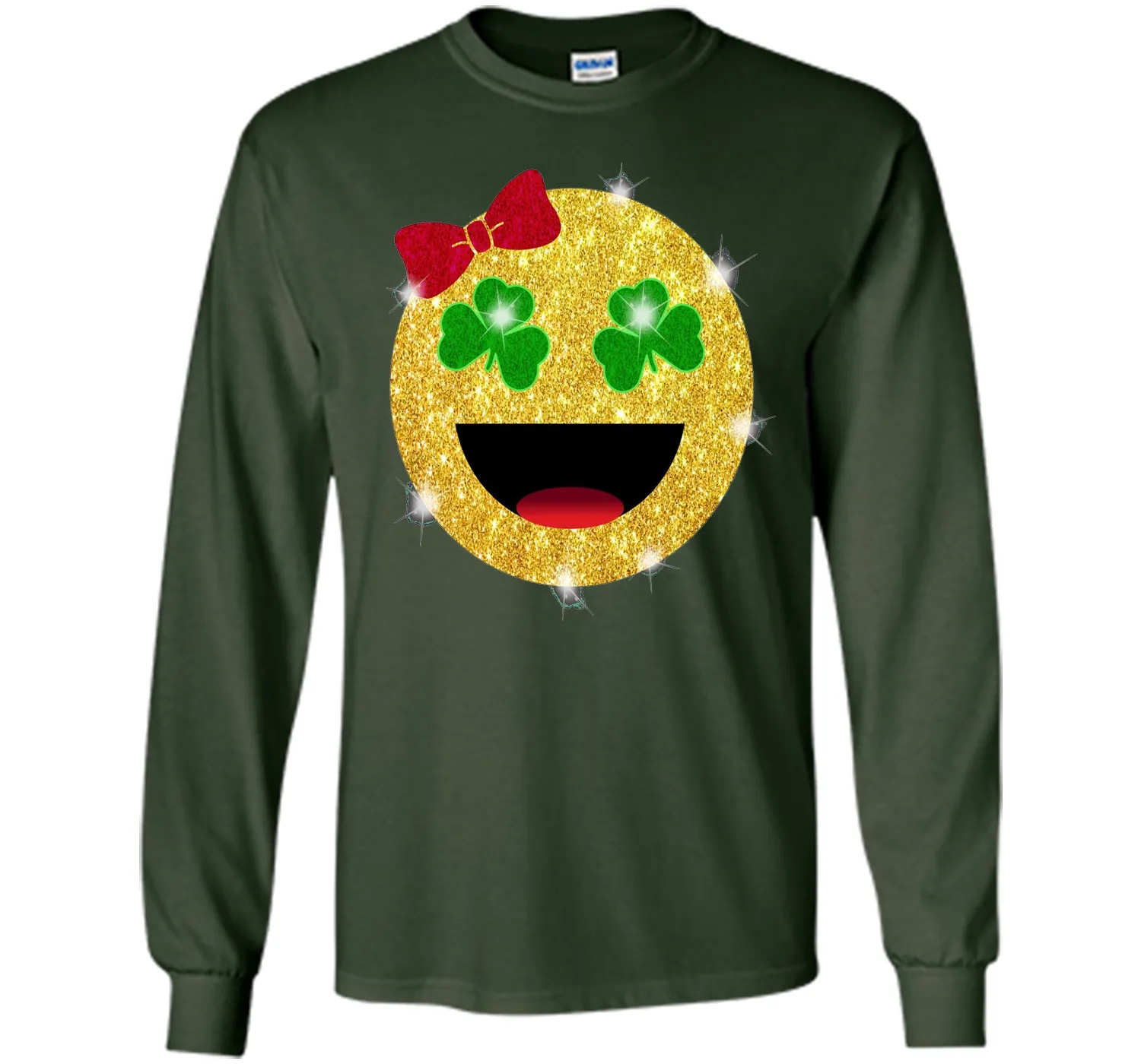 St. Patrick's Day Emoji T-Shirt for Girls and Women