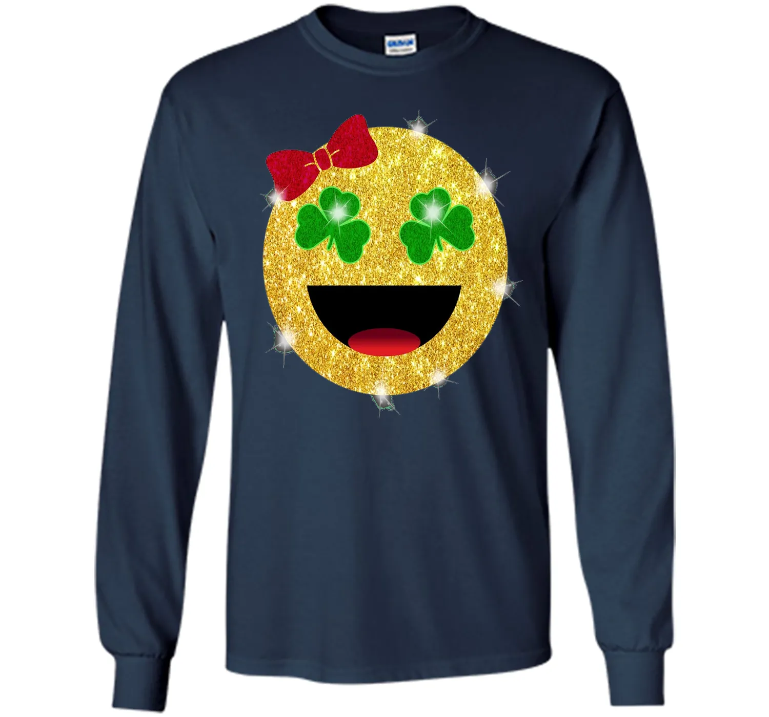 St. Patrick's Day Emoji T-Shirt for Girls and Women