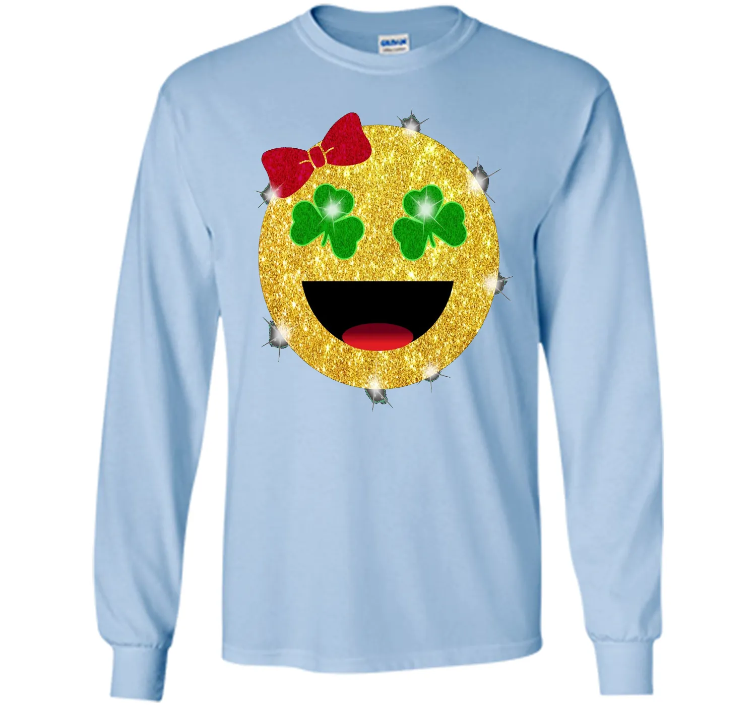 St. Patrick's Day Emoji T-Shirt for Girls and Women