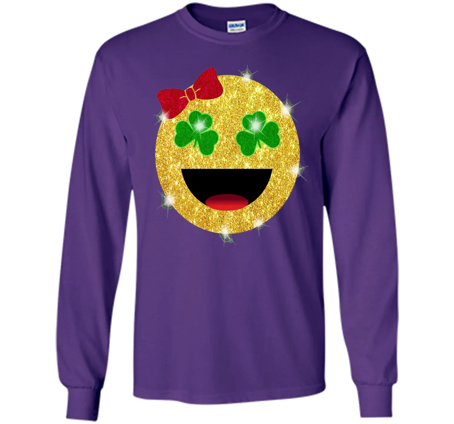 St. Patrick's Day Emoji T-Shirt for Girls and Women
