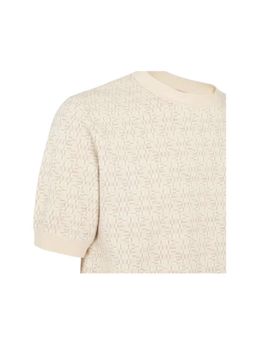 Strickpullover mit FF-Labyrinth - Beige
