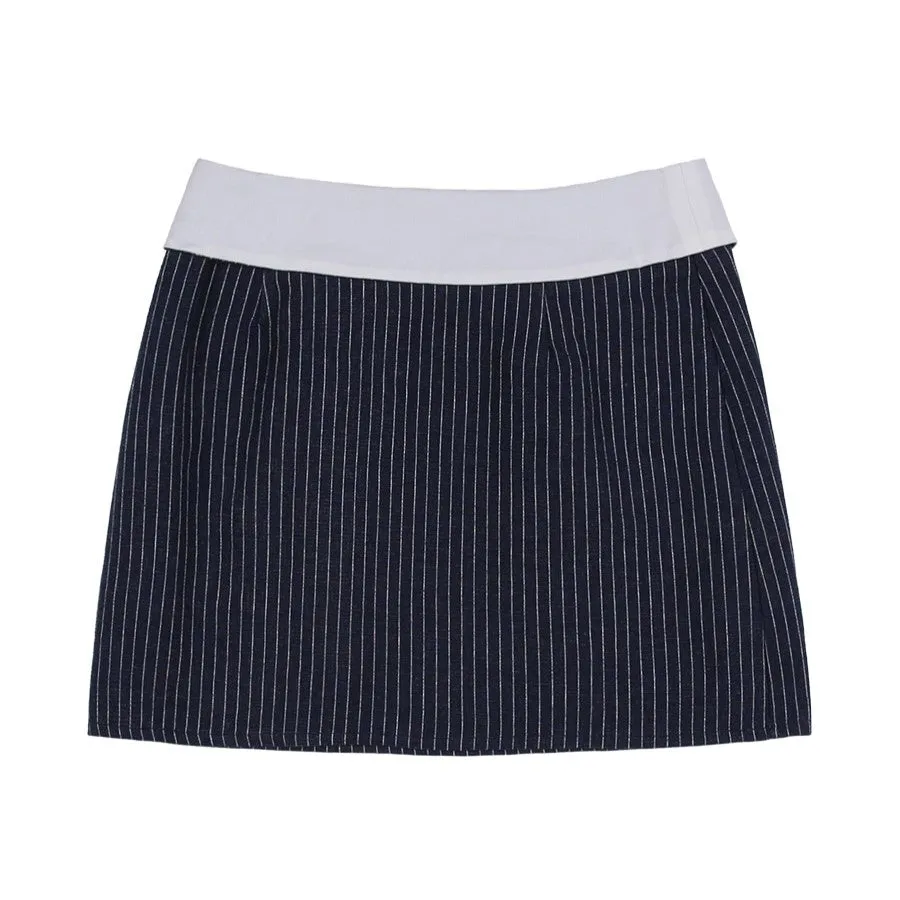 STRIPE LAYERED MINI SKIRT