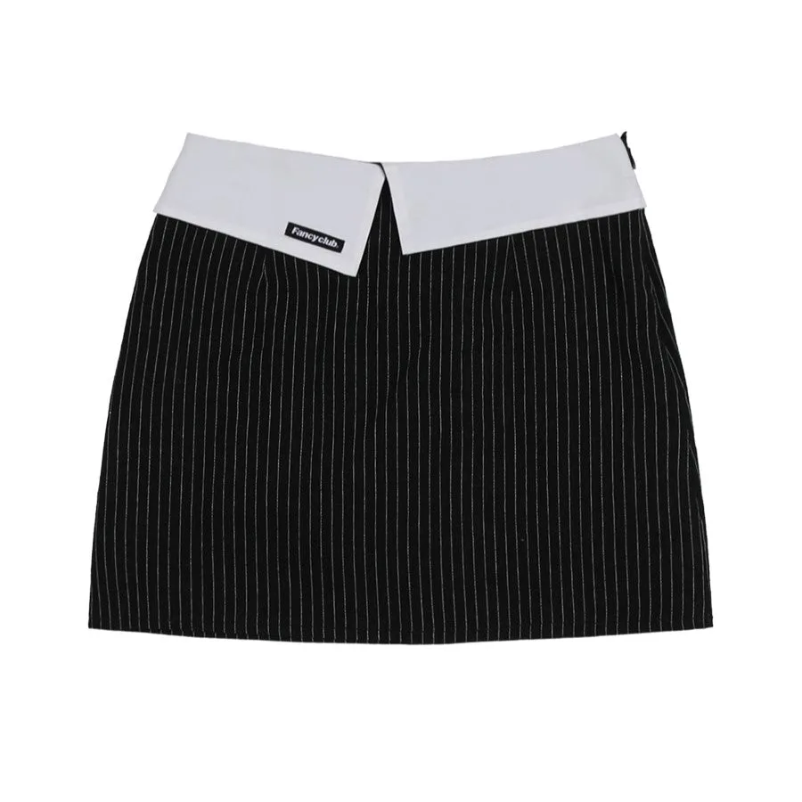STRIPE LAYERED MINI SKIRT