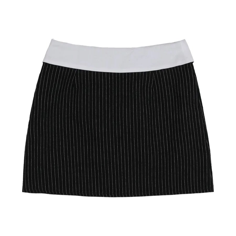 STRIPE LAYERED MINI SKIRT