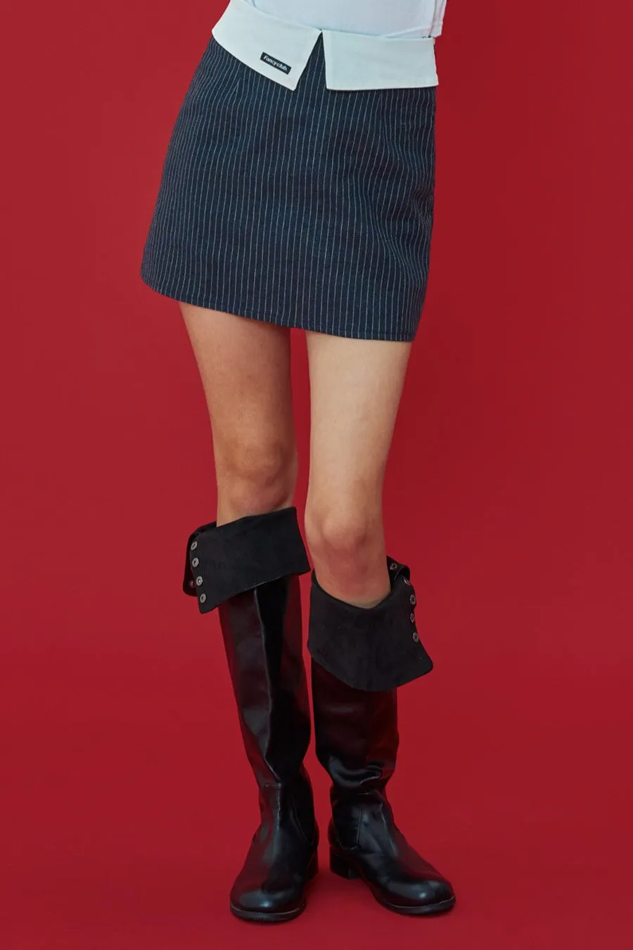 STRIPE LAYERED MINI SKIRT