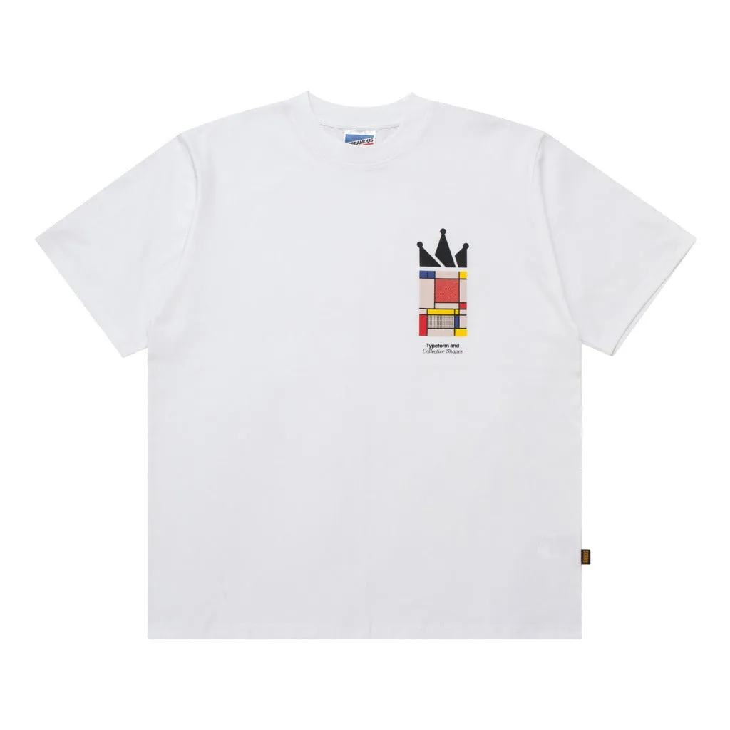 T-Shirt BOXY FIT 16s TYPEFORM and COLLECTIVE SHAPES PIET WHITE