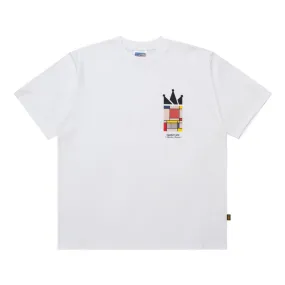 T-Shirt BOXY FIT 16s TYPEFORM and COLLECTIVE SHAPES PIET WHITE