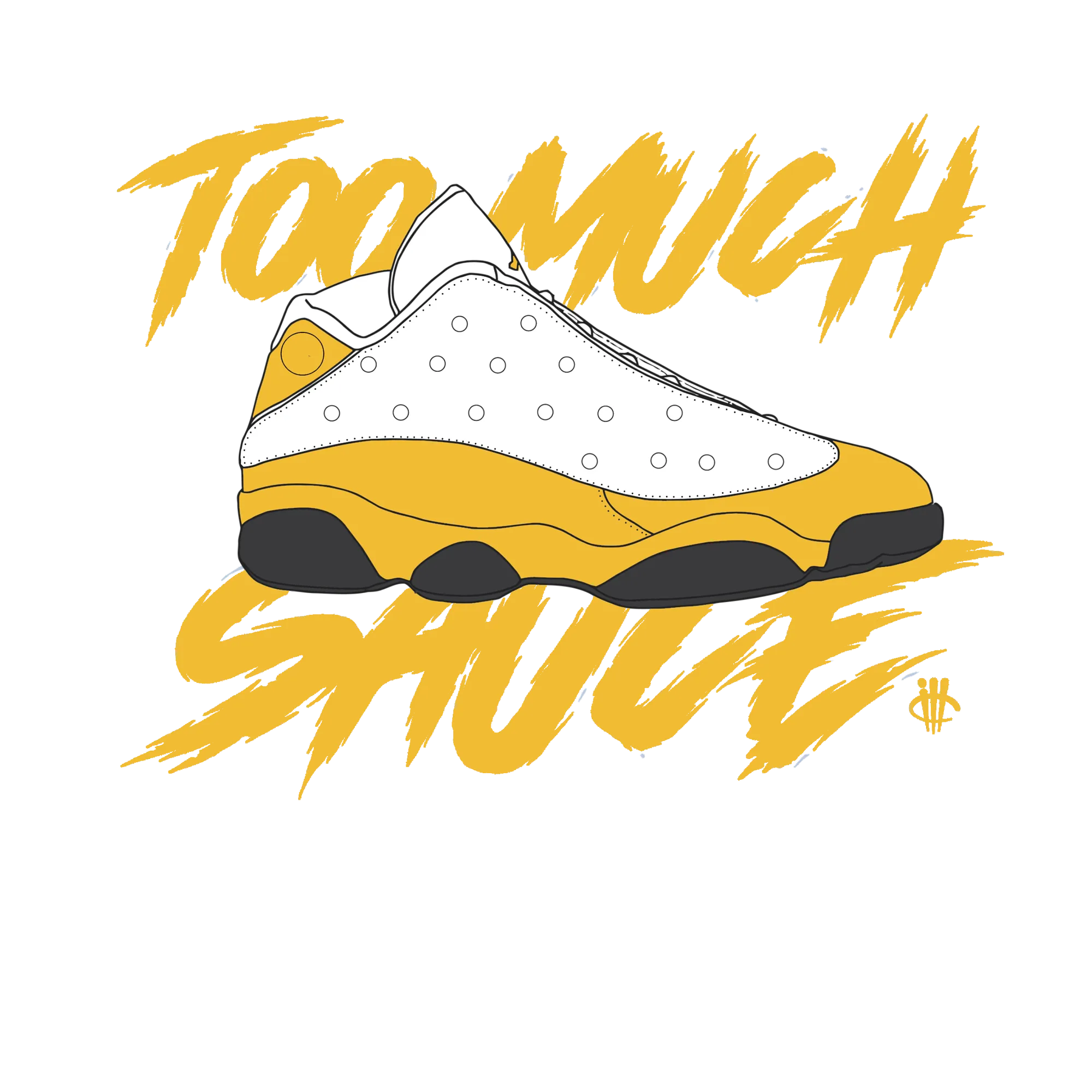 The Air Jordan 13 “Del Sol” White T-Shirt (too  much sauce)