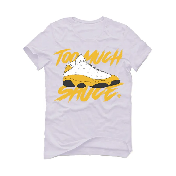 The Air Jordan 13 “Del Sol” White T-Shirt (too  much sauce)