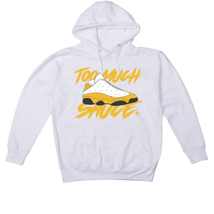 The Air Jordan 13 “Del Sol” White T-Shirt (too  much sauce)