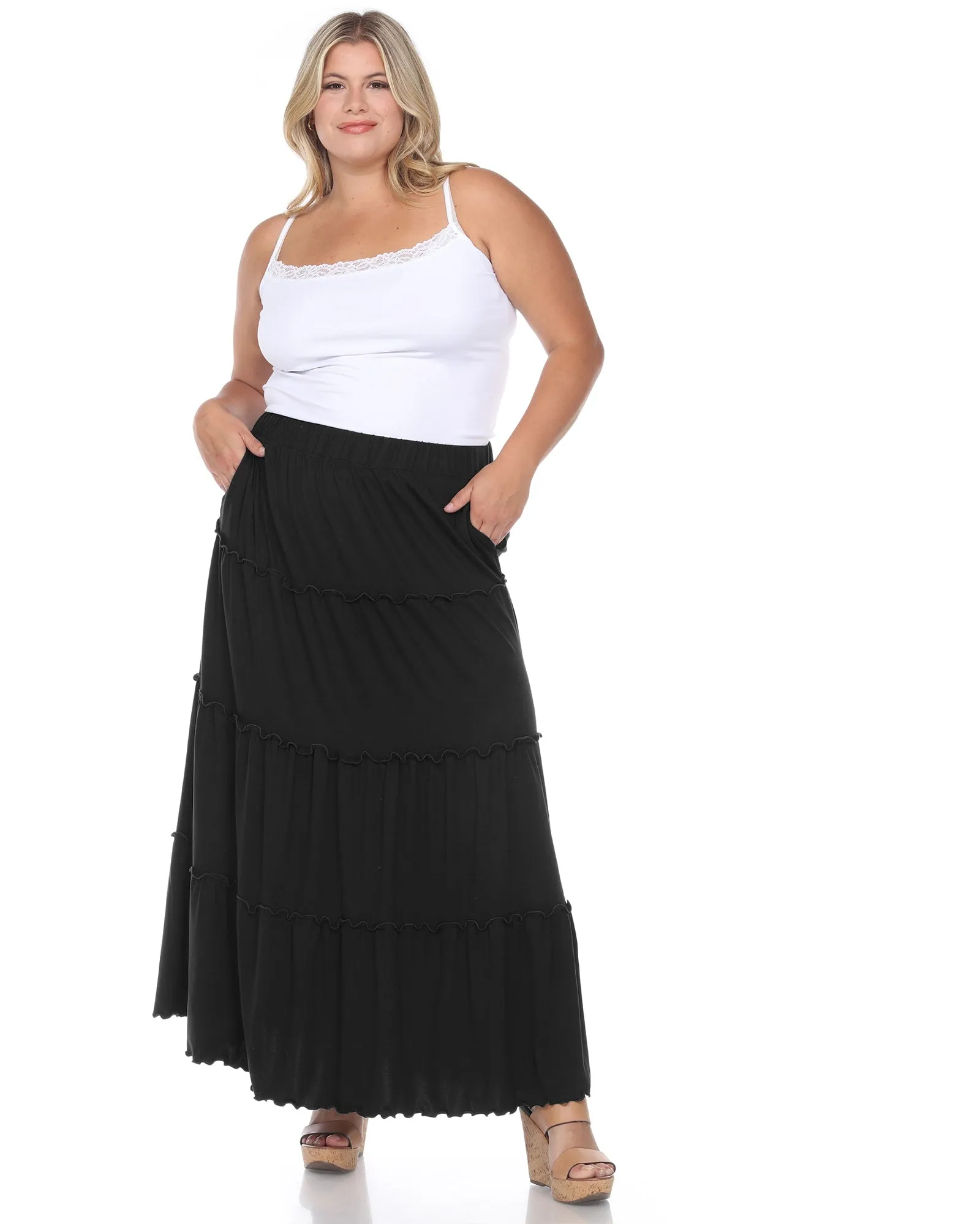 Tiered Maxi Skirt | Black
