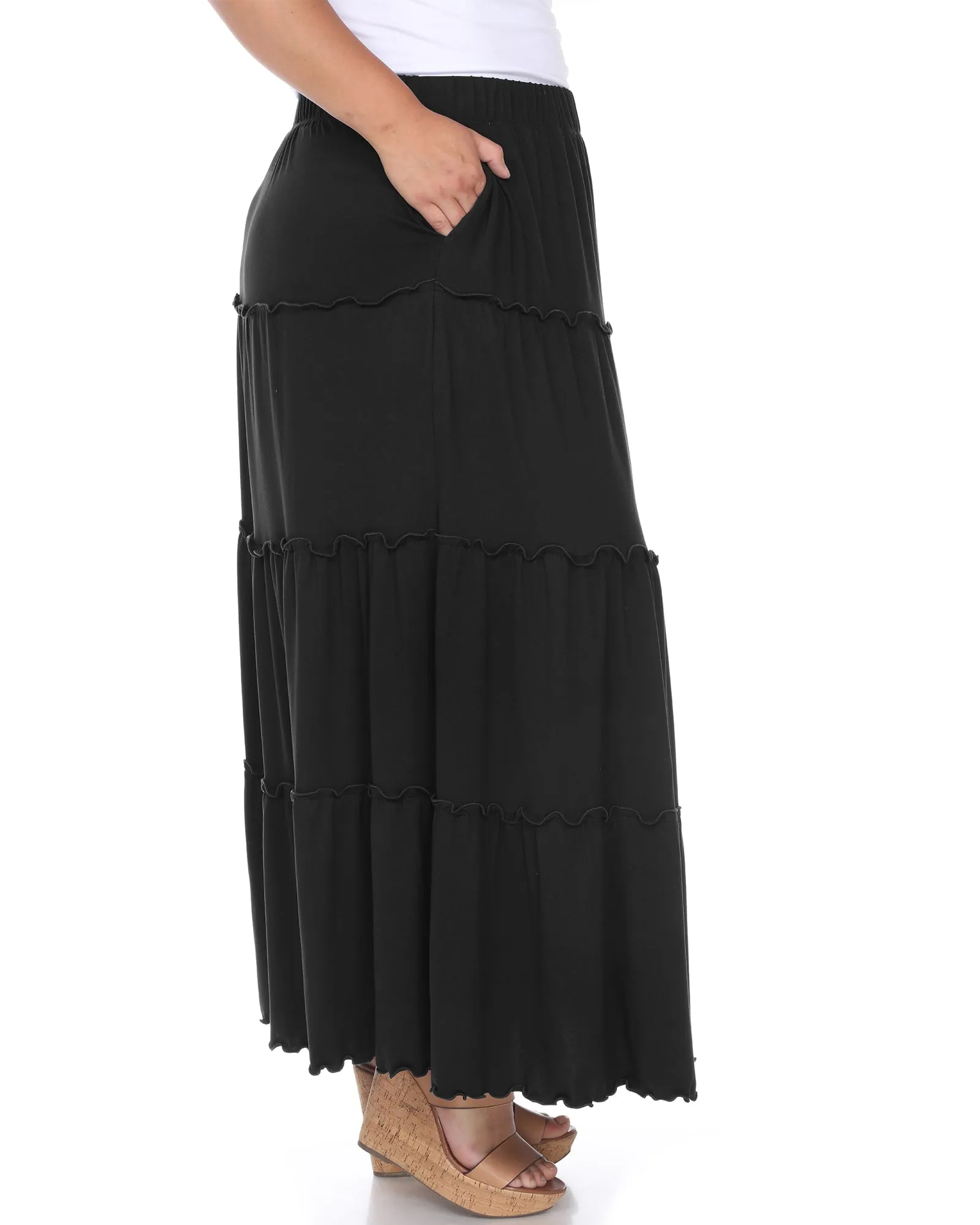 Tiered Maxi Skirt | Black
