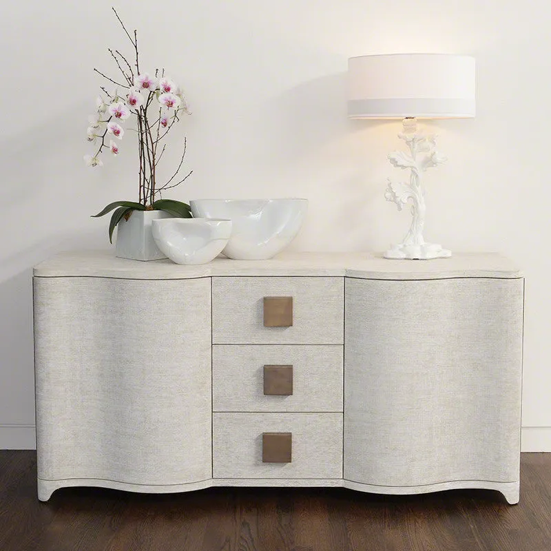 Toile 66"W Linen Credenza - Cream