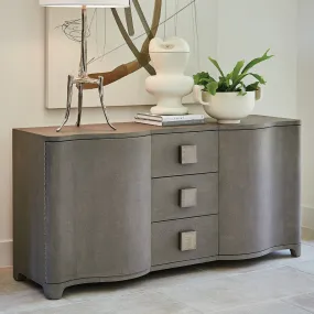 Toile 66"W Linen Credenza - Grey
