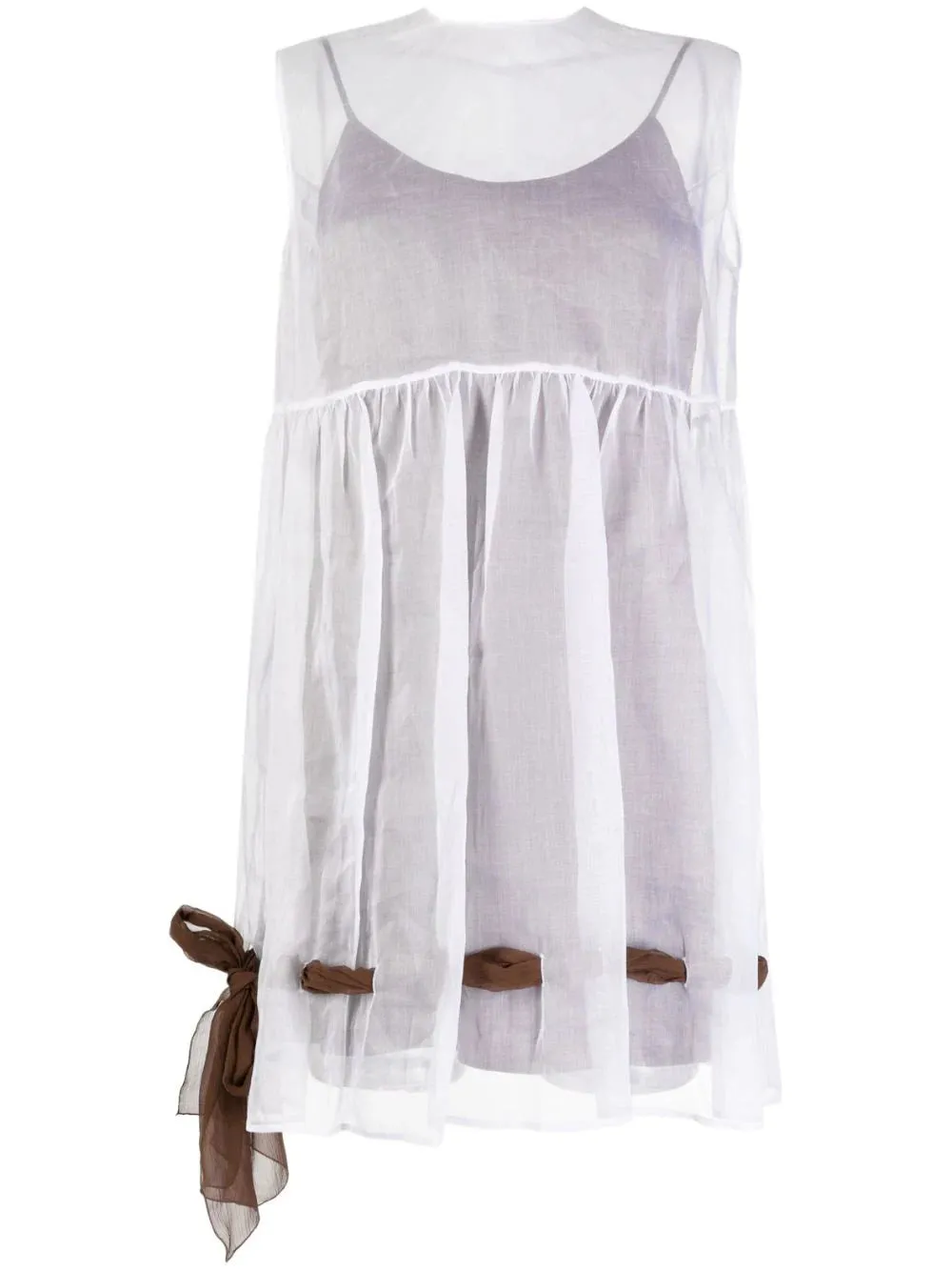 Tulle-layer Slip Minidress