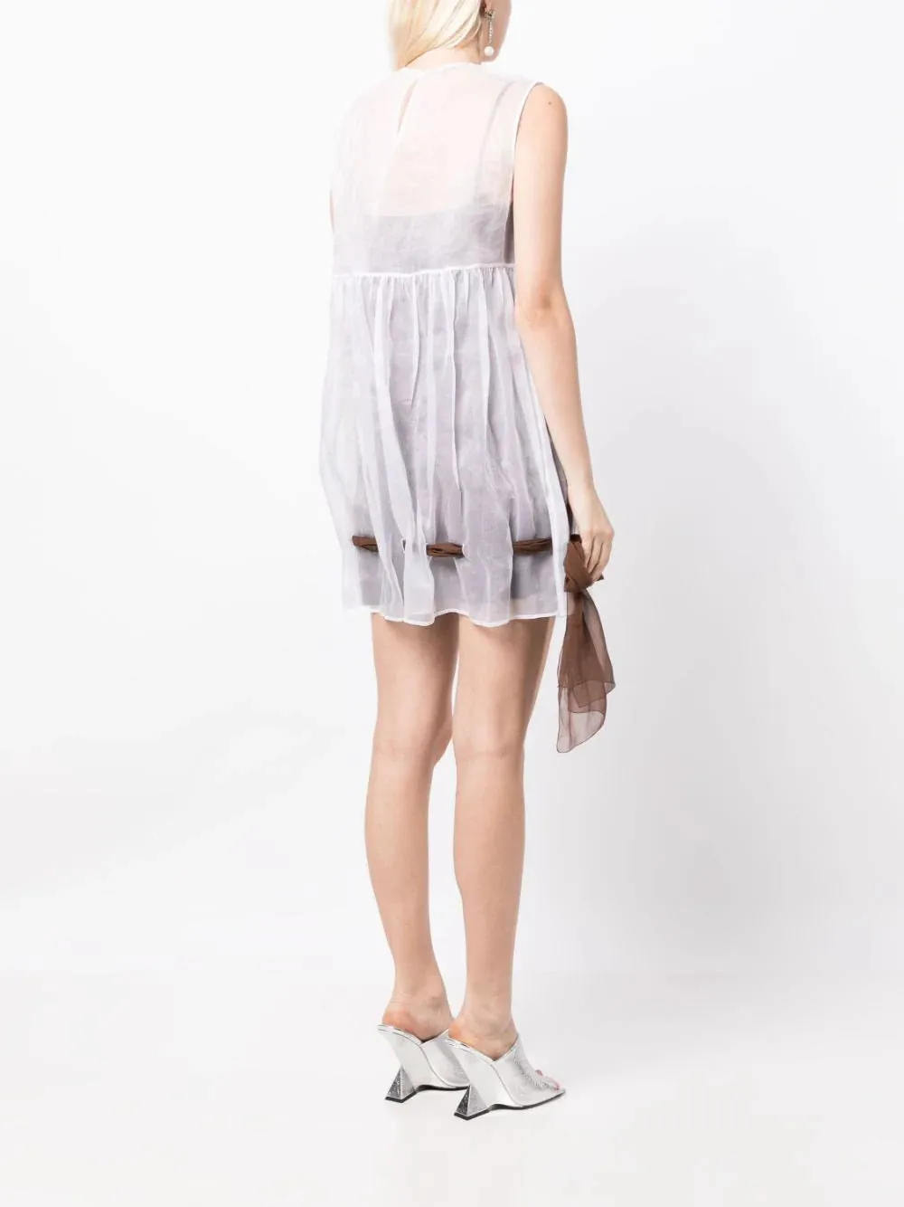 Tulle-layer Slip Minidress