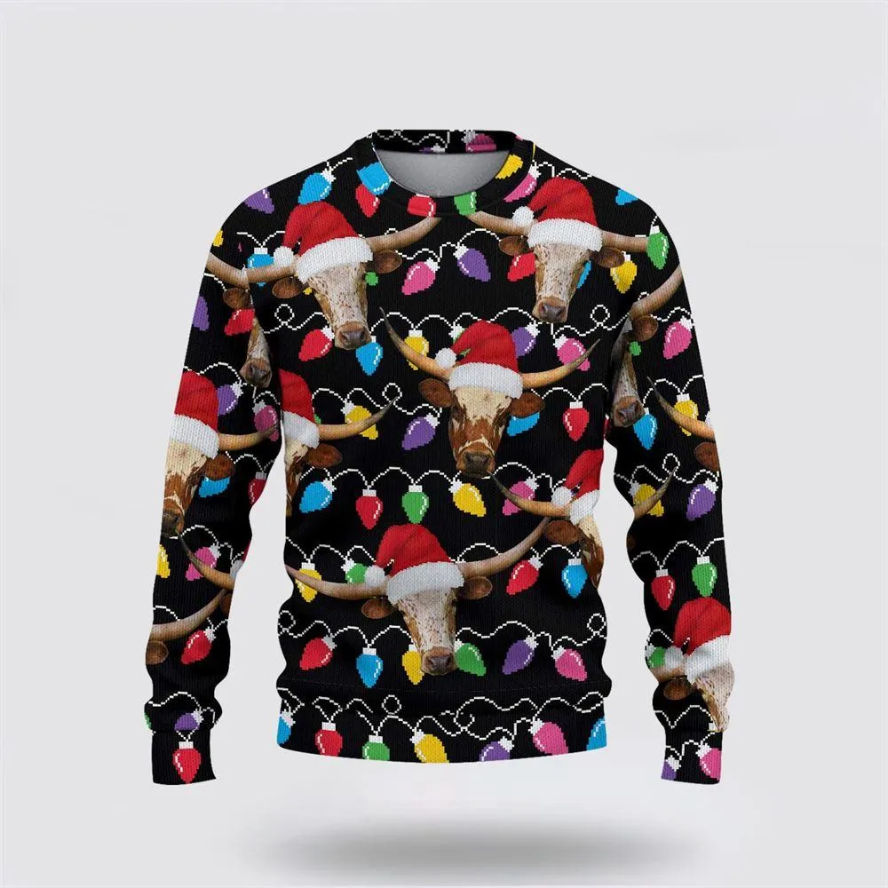 Ugly Sweater JulesRoche All-Over Print Cotton Wool Blend