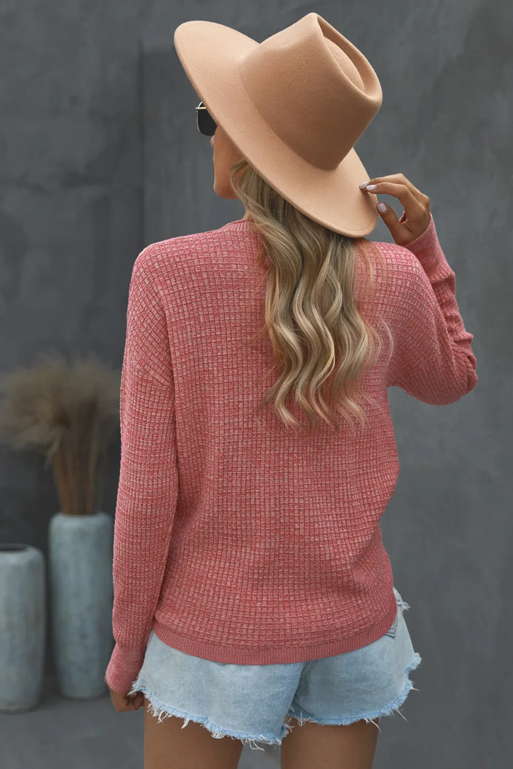 V Neck Wrap Front Knitted Top